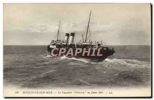Ansichtskarte AK Bateau Paquebot Boulogne sur Mer Le paquebot Victoria en pleine mer