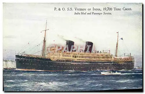 Cartes postales Bateau Paquebot P&O SS Viceroy of India