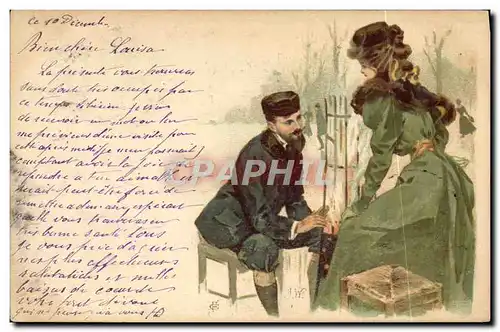 Cartes postales Fantaisie Illustrateur Femme Carte 1899