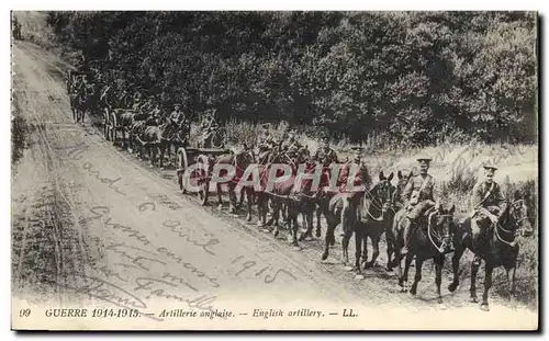 Cartes postales Militaria Artillerie anglaise