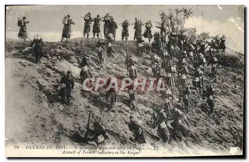 Cartes postales Militaria L&#39infanterie francaise dans les Vosges