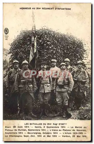 Cartes postales Militaria Honneur au 354eme Regiment d&#39infanterie