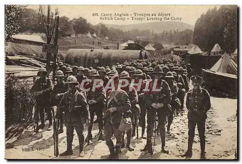 Ansichtskarte AK Militaria Camp anglais Troupes au depart