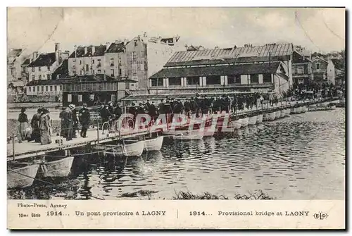 Ansichtskarte AK Militaria Un pont provisoire a Lagny