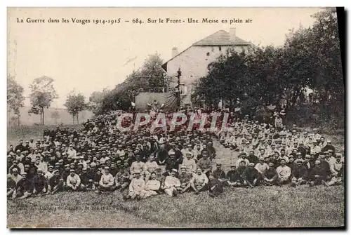 Cartes postales Militaria Sur le front Une messe en plein air Les Vosges