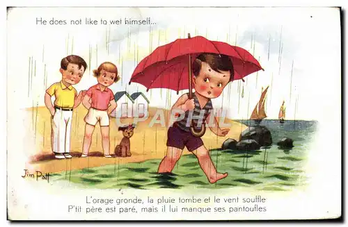 Cartes postales Fantaisie Illustrateur Jim Patt Enfant