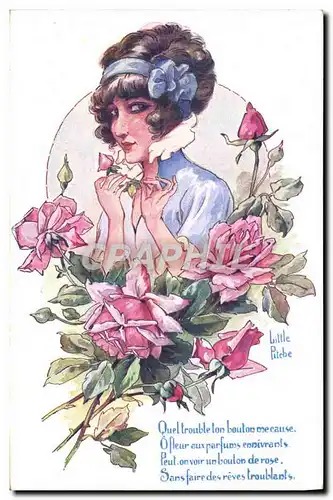 Cartes postales Fantaisie Illustrateur Little Pitche Femme