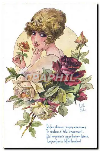 Cartes postales Fantaisie Illustrateur Little Pitche Femme