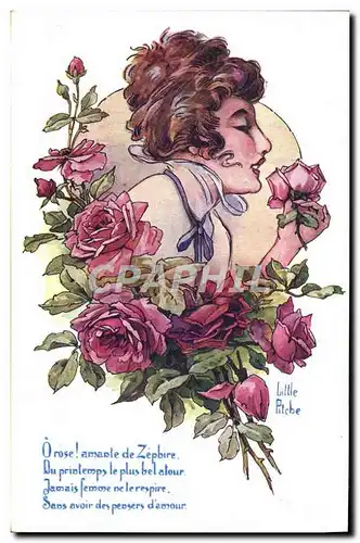 Cartes postales Fantaisie Illustrateur Little Pitche Femme