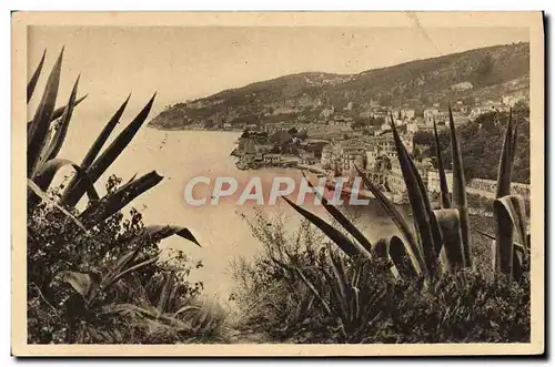 Cartes postales Villefranche sur Mer Coucher de soleil sur la rade Bateau