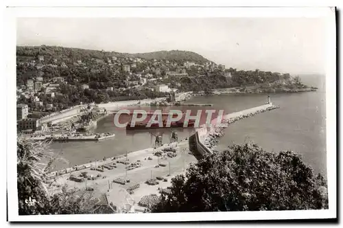 Cartes postales moderne Nice L&#39Entree du Port et le Mont Boron Bateau