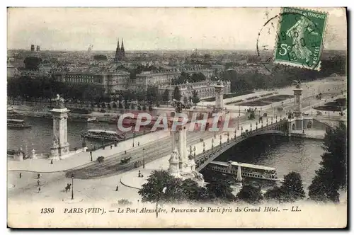 Ansichtskarte AK Paris Le Pont Alexandre Panorama de Paris pris du Grand Hotel Peniche