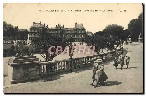 Ansichtskarte AK Paris Jardin du Luxembourg Le Senat Lion