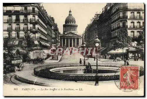 Cartes postales Paris La Rue Soufflot et le Pantheon