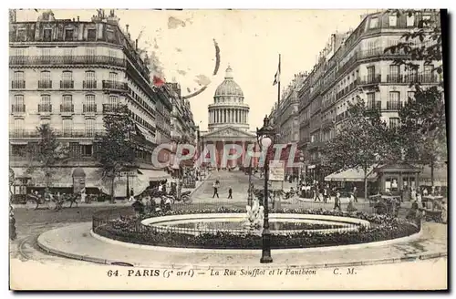 Cartes postales Paris La Rue Soufflot et le Pantheon