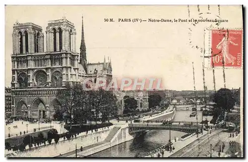 Cartes postales Paris Notre Dame le Pont et le Nouveau Square