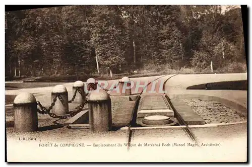 Ansichtskarte AK Foret de Compiegne Emplacement du Wagon du Marechal Foch