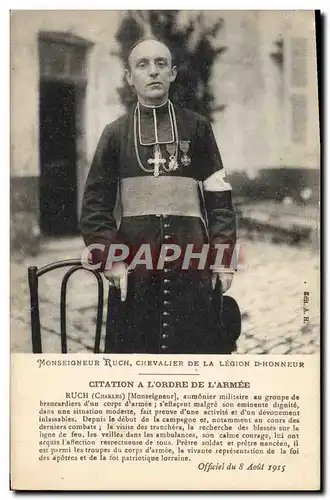 Cartes postales Monseigneur Ruch Chevalier de la legion d'honneur Aumonier militaire