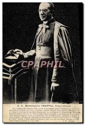 Cartes postales SG Monseigneur Chaptal Eveque d'Isionda