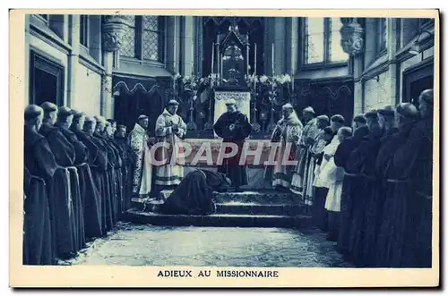 Cartes postales Adieux au missionnaire Noviciat franciscain