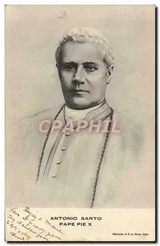 Cartes postales Antonio Sarto Pape Pie X