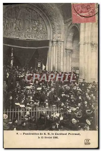 Cartes postales Funerailles de SE le cardinal Perraud le 15 fevrier 1906
