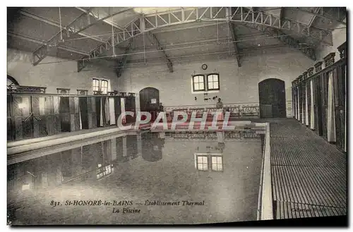 Cartes postales Thermalisme St Honore les Bains Etablissement thermal La piscine