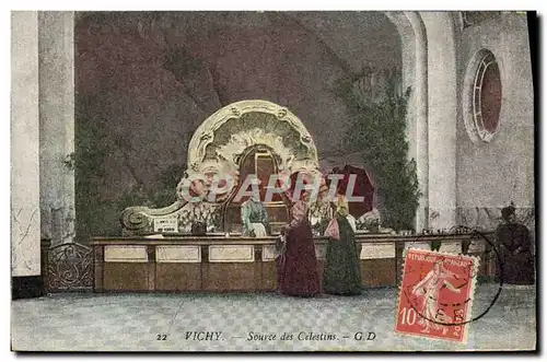 Cartes postales Thermalisme Vichy Source des Celestins