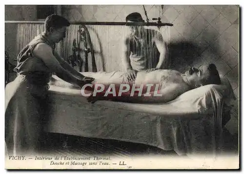 Cartes postales Thermalisme Vichy Interieur de l&#39etablissement thermal Douche et massage sans eau