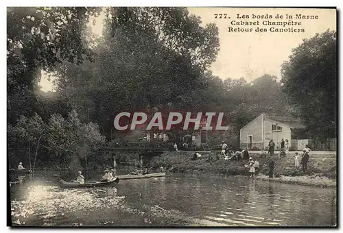 Cartes postales Bords de la Marne Cabaret champetre Retour aux canotiers