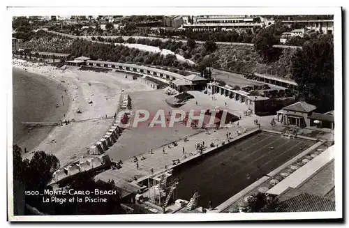 Cartes postales Monte Carlo Beach La plage et la piscine Natation