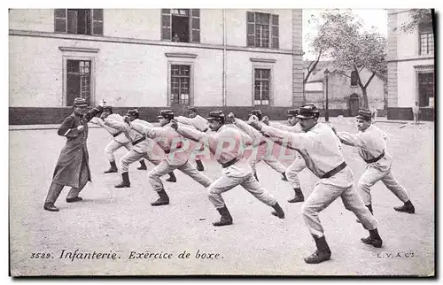 Cartes postales Infanterie Exercice de boxe