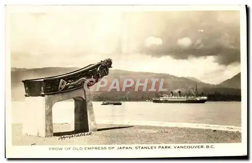 Cartes postales Bateau Paquebot Prow of old empress of Japan Stanley park Vancouver BC