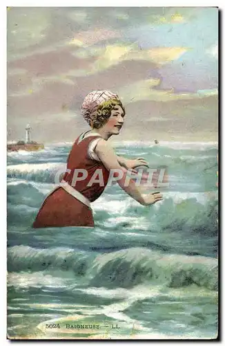 Cartes postales Femme Maillot de bains Baigneuse