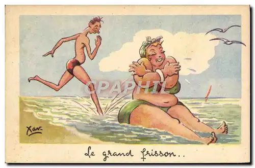 Cartes postales Fantaisie Illustrateur Xan Le grand frisson