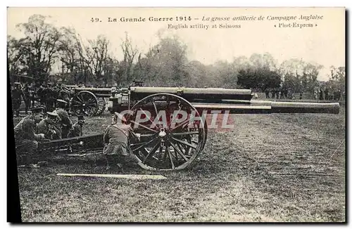 Cartes postales Militaria La grosse artillerie de campagne anglaise