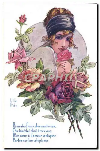 Cartes postales Fantaisie Illustrateur Little Pitche Femme