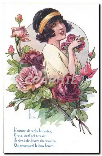 Cartes postales Fantaisie Illustrateur Femme Little Pitche