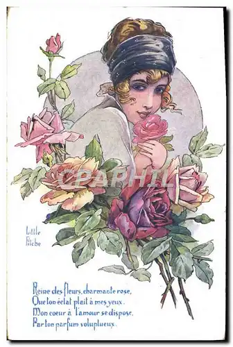 Cartes postales Fantaisie Illustrateur Little Pitche Femme