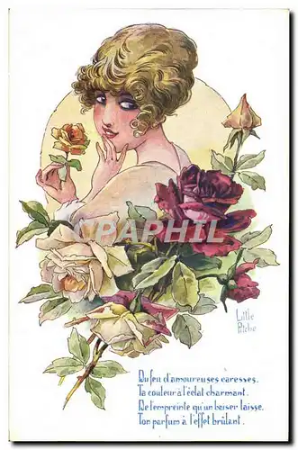 Cartes postales Fantaisie Illustrateur Little Pitche Femme