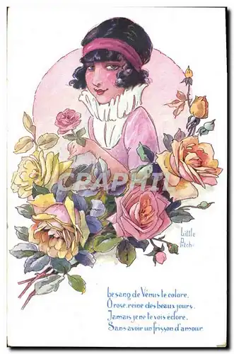 Cartes postales Fantaisie Illustrateur Little Pitche Femme