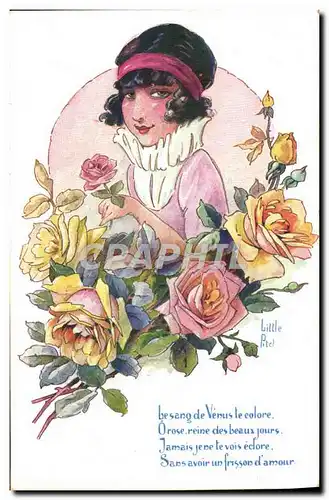 Cartes postales Fantaisie Illustrateur Little Pitche Femme