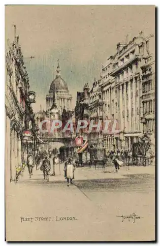 Cartes postales Fantaisie Illustrateur Fleet Street London