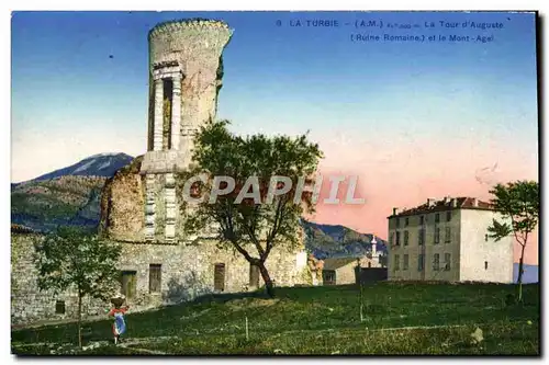 Cartes postales La Turbie La Tour d&#39Auguete et le Mont Agel