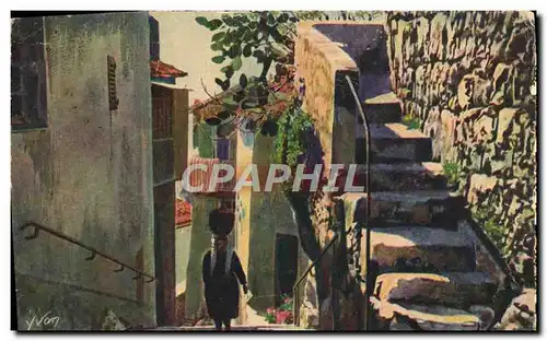 Cartes postales Eze Une Vieille rue du Village