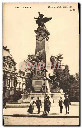 Ansichtskarte AK Paris Le Louvre Monument de Gambetta