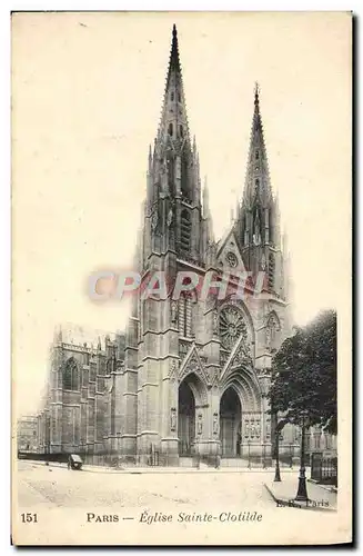 Cartes postales Paris Eglise Saint Clotilde