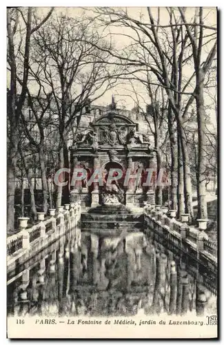 Cartes postales Paris La Fontaine de Medicis Jardin du Luxembourg