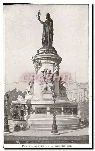 Cartes postales Paris Statue De La Republique