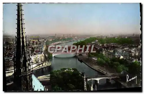 Moderne Karte Paris La Fleche de Notre Dame et les courbes de la Seine